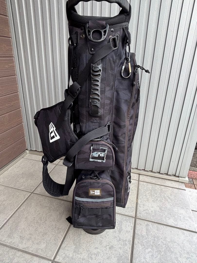 NEW ERA キャディーバッグ カモネイビー　スタンド式