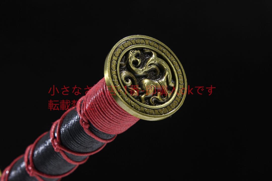 双龍八方が赤くなって二重溝が開く 古兵器 武具 刀装具 日本刀 模造刀 居合刀