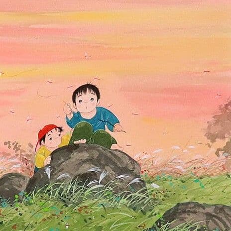 開田風堂「とんぼ取り」 100部限定 シルクスクリーン アートコム証明書