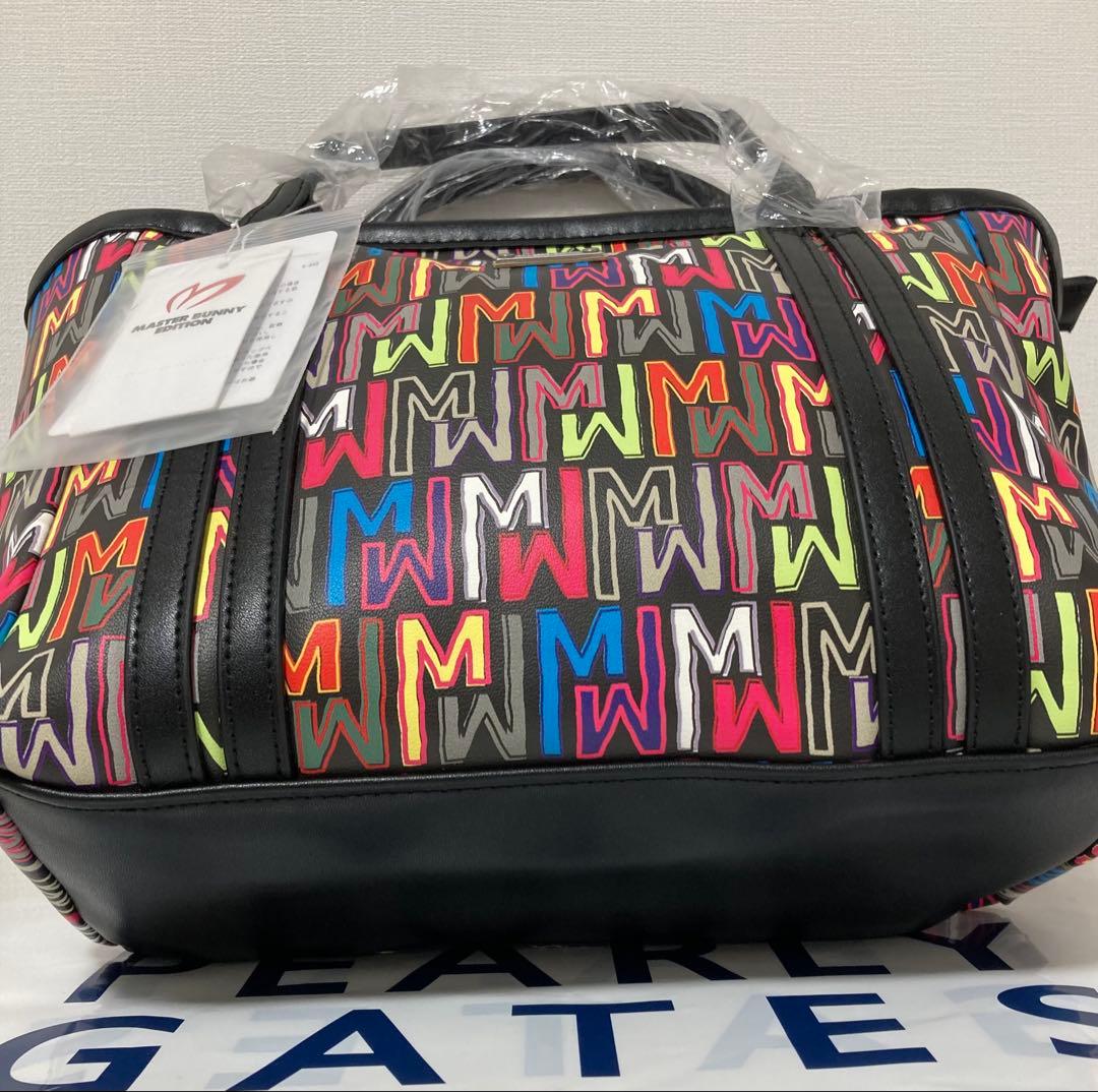新品 パーリーゲイツ マスターバニー 総柄プリント カートバッグ 黒 兼用モデル