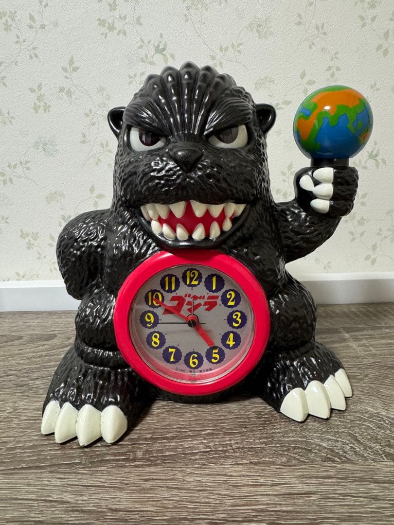 ゴジラ　目覚まし時計　動作確認済　フィギュア型