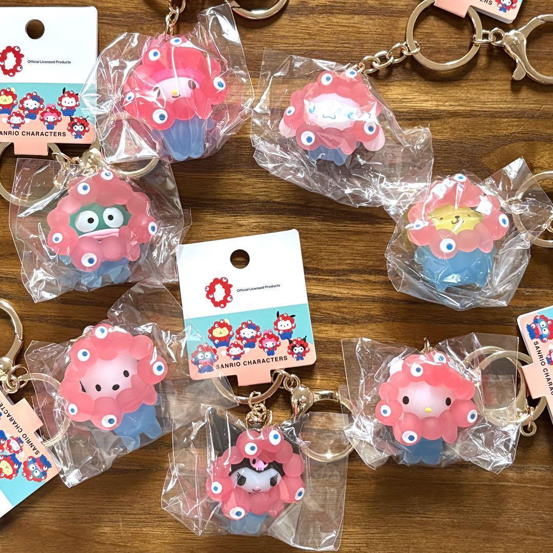 【万博限定】サンリオ×ミャクミャク クリアキーホルダー 全7種コンプリート