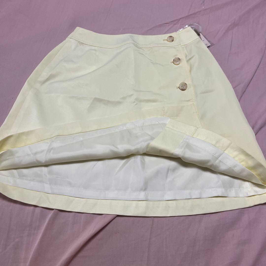 RENOWN ensuite ミニスカート　ゴルフ　テニス　スポーツ　イエロー