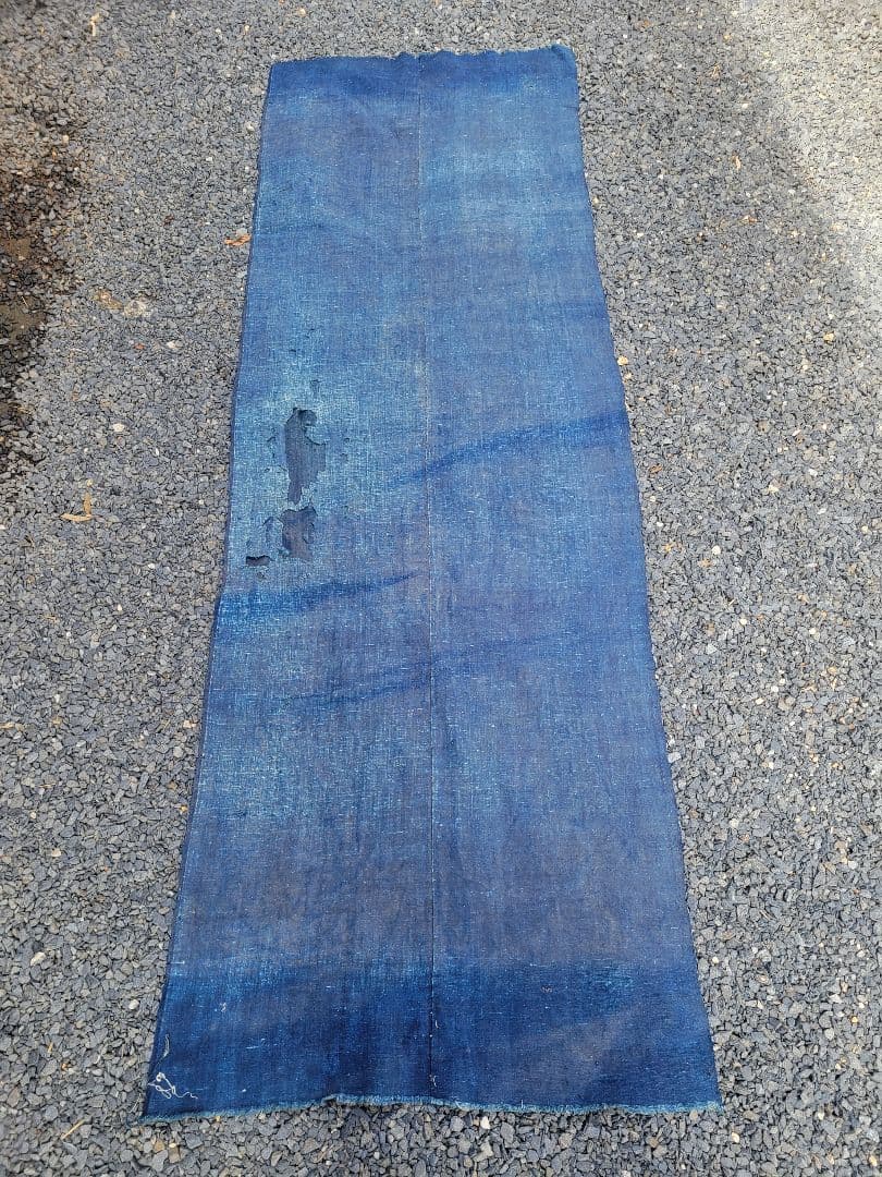 藍染 木綿 2幅 古布 生地 材料 リメイク
