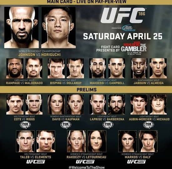 UFC186 全選手サイン入り ポスター 125枚限定 堀口恭司 RIZIN