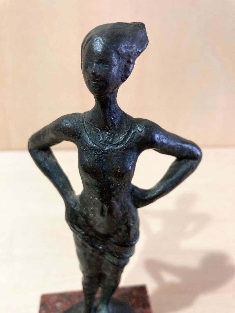 重岡建治「立てる女」 ● 女性像のブロンズ作品 日展入選 芸術彫刻家 ●