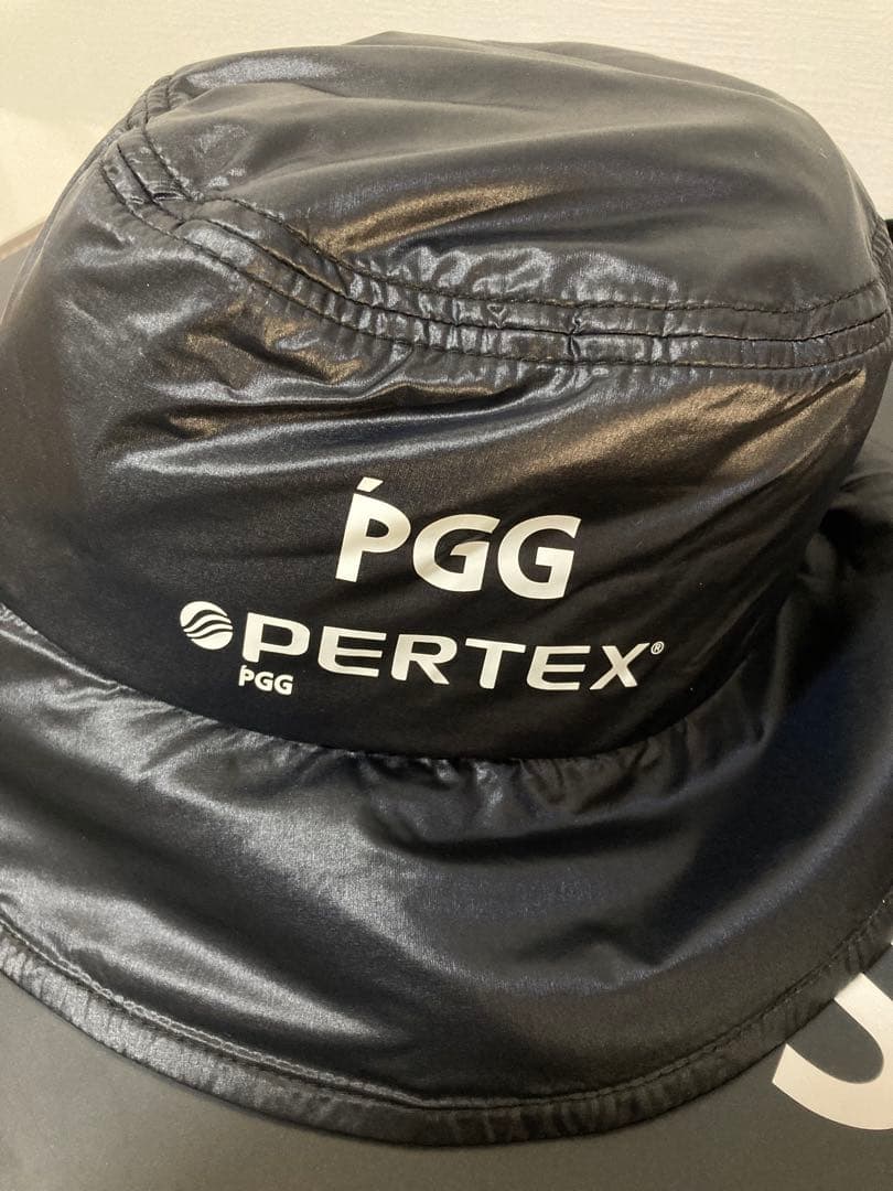 新品 パーリーゲイツ PGG PERTEX二層ハット 黒 男女兼用モデル