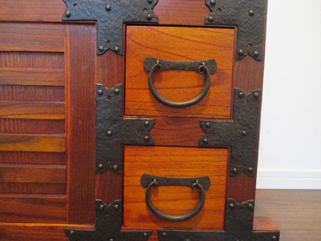 逸品　美品　船箪笥　車箪笥　欅材　車輪　和箪笥　箪笥　和家具　購入金額：23万円