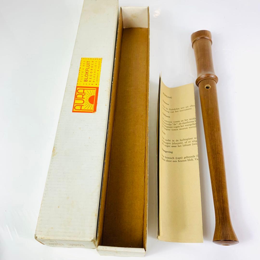 美品 AURA 木製ソプラノリコーダー オランダ製 アウラ BLOKFLUIT