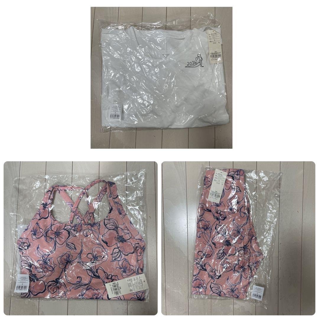 ヨガウェア Sサイズ3点セット(ウェア上下・Tシャツ)