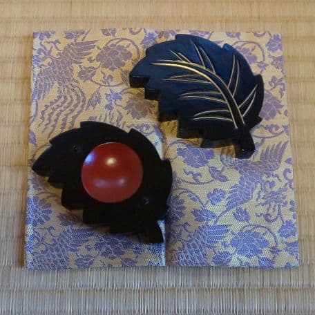 A 80     茶道       風炉用   柏 香合  ( 新品未使用品 )