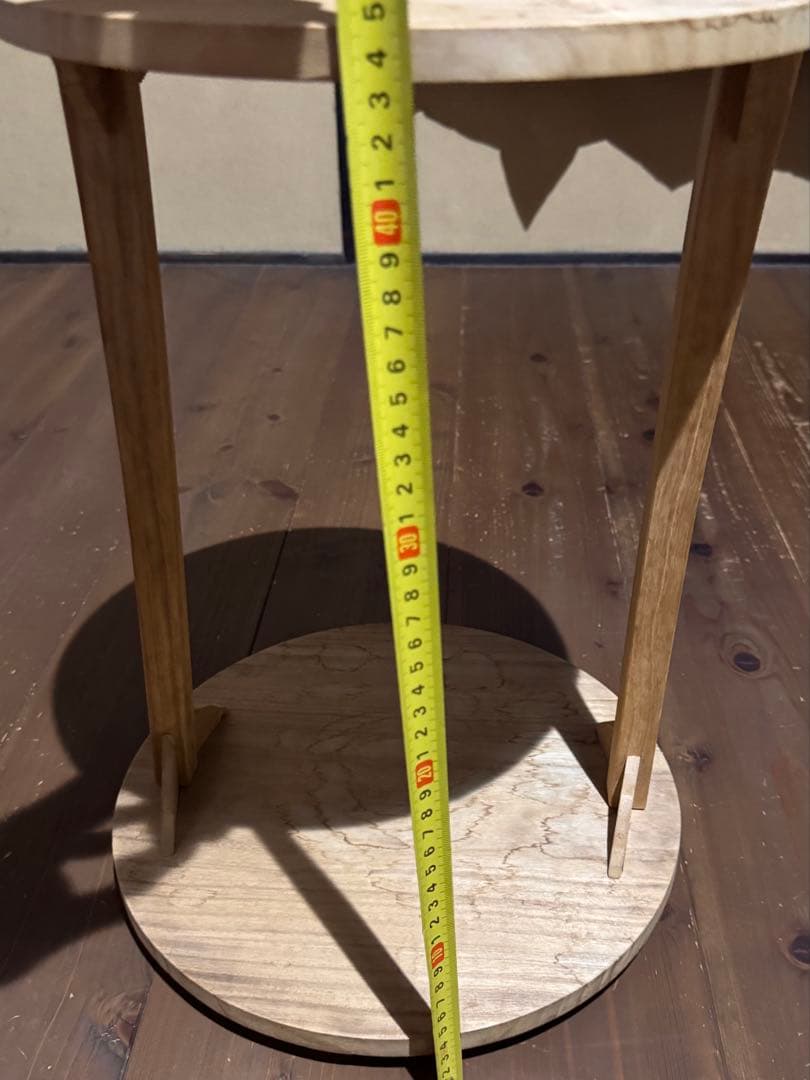 茶道具　木地丸卓　組み立て式