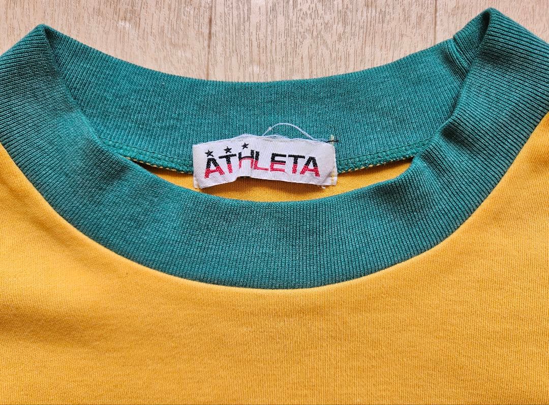 ⭐︎⭐︎⭐︎ATHLETA 昭和　イエロー×緑　 長袖サッカーシャツ