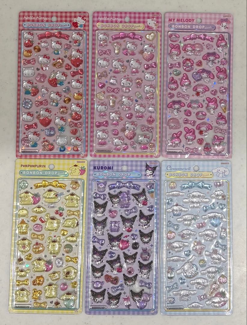 【正規品】ボンボンドロップシール☆第2弾☆サンリオ☆6枚セット