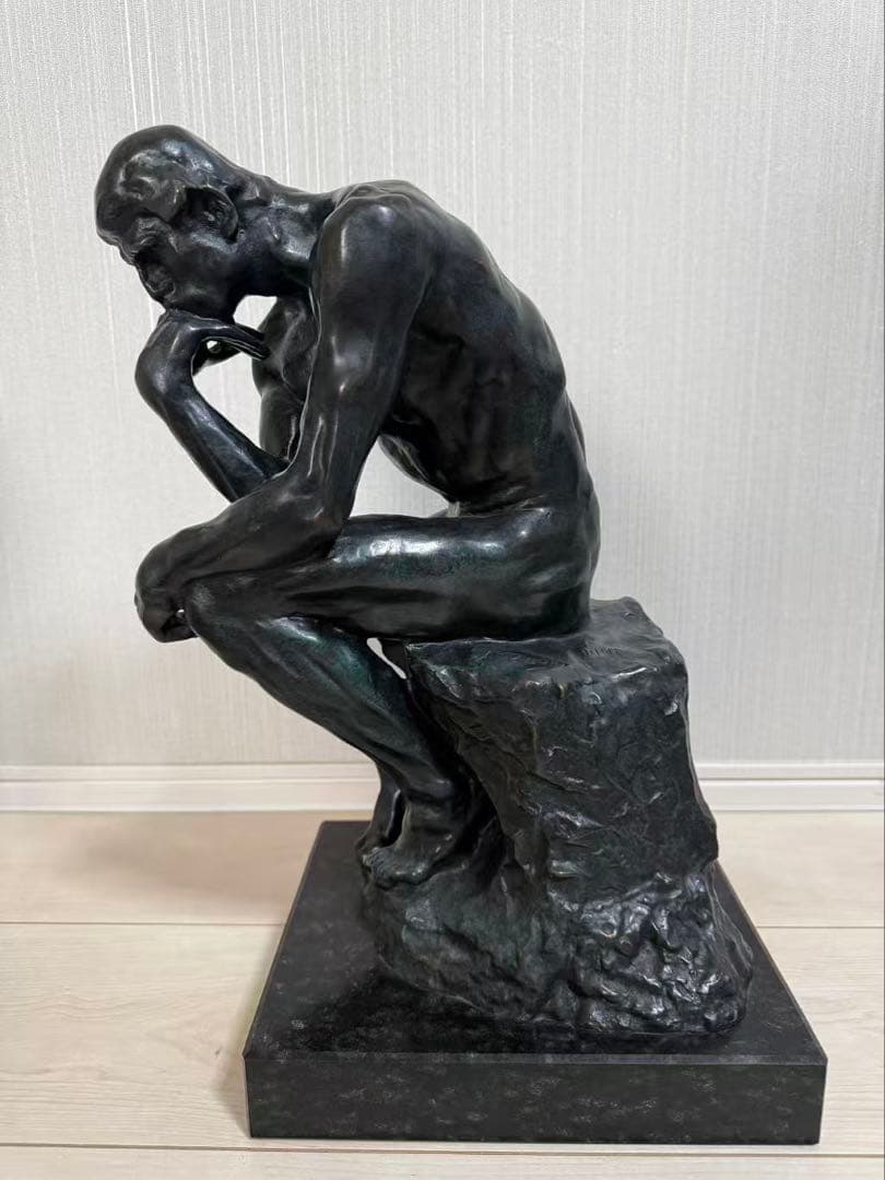 【オーギュスト・ロダン/A・Rodin】ブロンズ銅『考える人』置物 大理石台