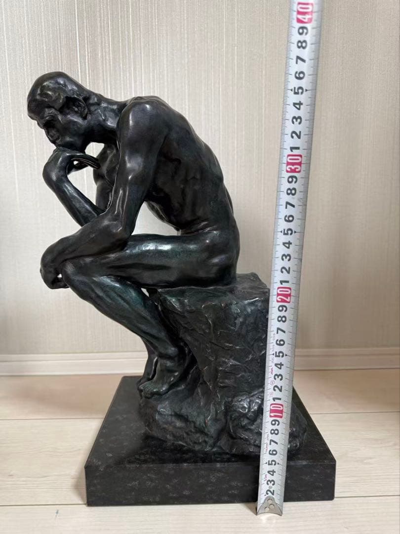 【オーギュスト・ロダン/A・Rodin】ブロンズ銅『考える人』置物 大理石台