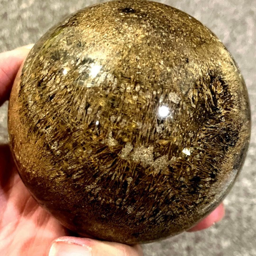 超特大　83mm ゴールドルチルクォーツ　金針水晶　パワーストーン