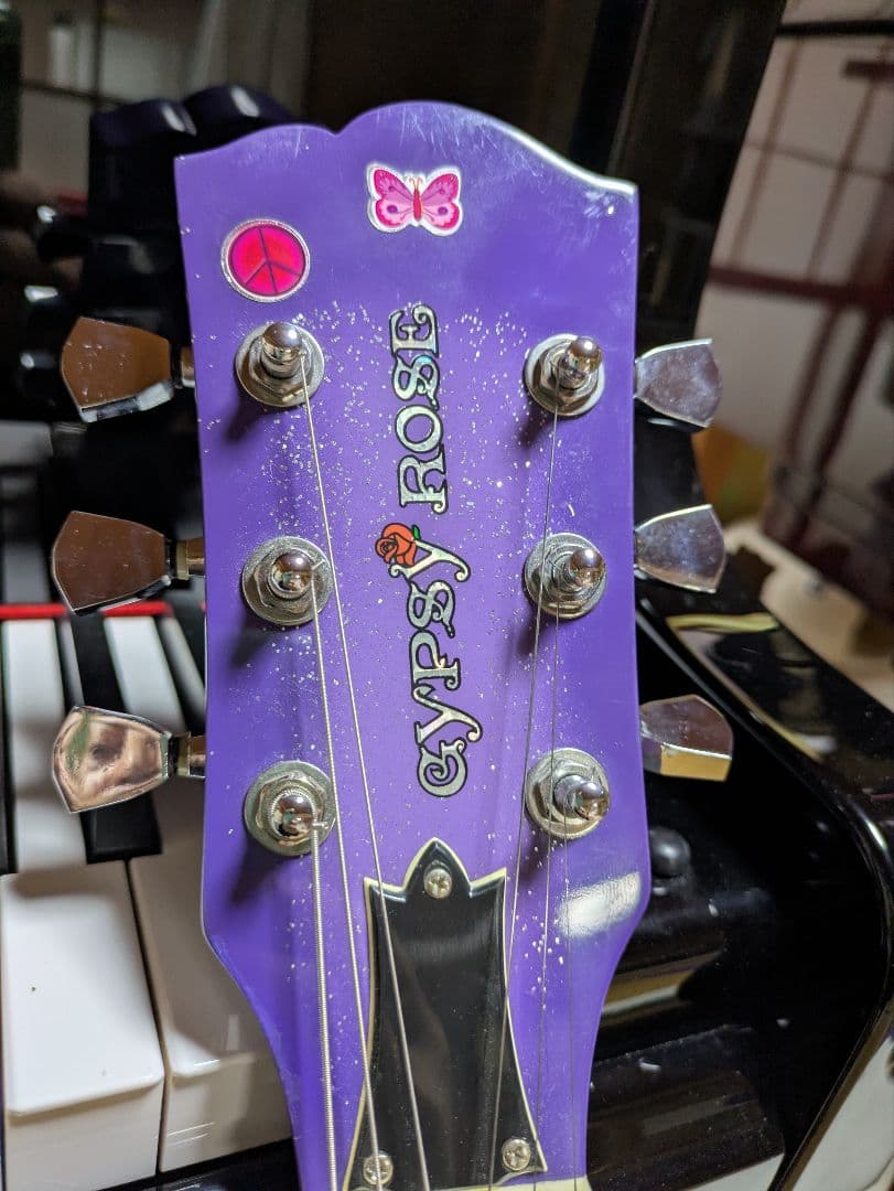 希少　ジプシーローズ　レスポール　 エレキギター　 パープル ラメ入り　激レア