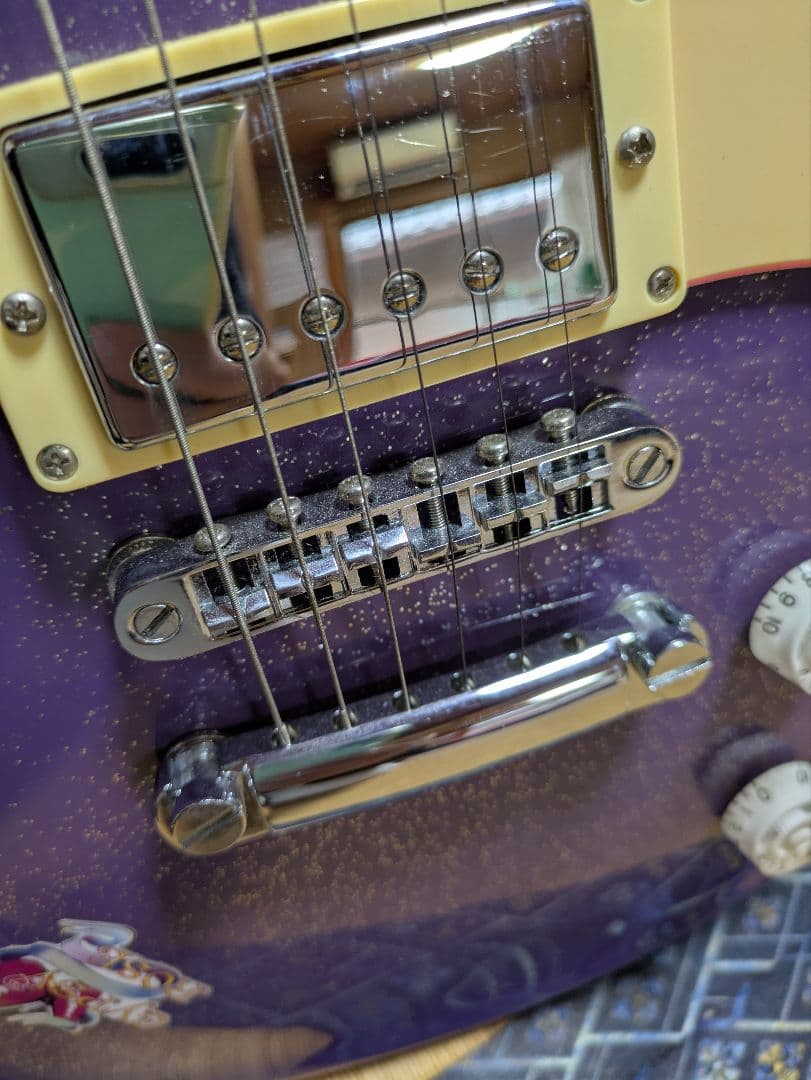 希少　ジプシーローズ　レスポール　 エレキギター　 パープル ラメ入り　激レア