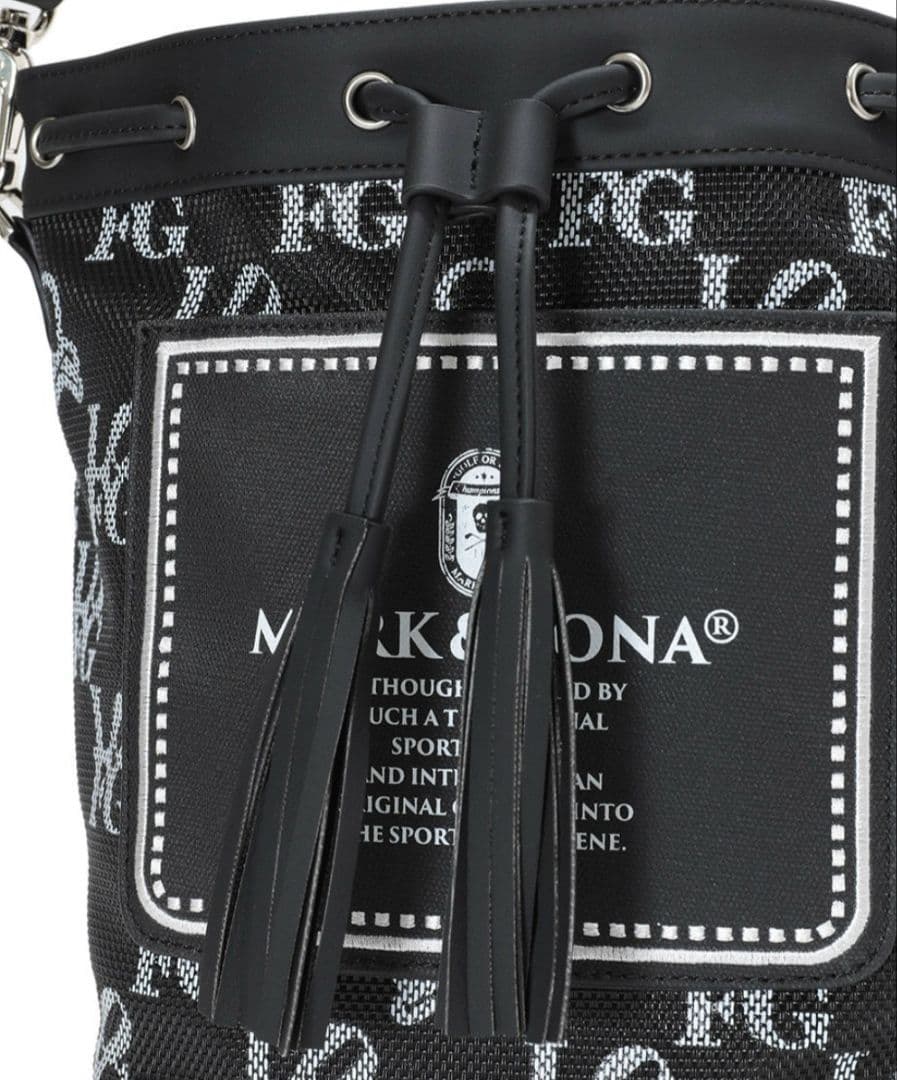 良品✦マークアンドロナ★25年春夏メッシュゴルフラウンドカートバッグ✦ブラック