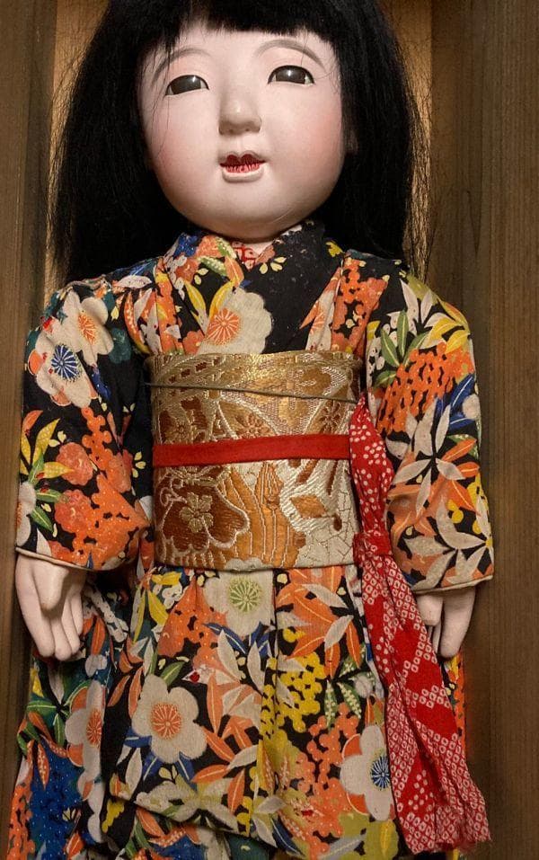 市松人形 大正 女の子 64cm 日本人形 抱き人形