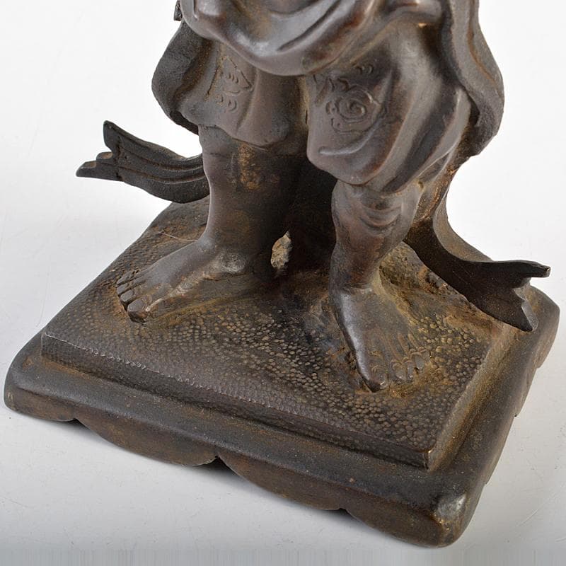 仏教美術　古銅　仁王像　金剛力士像　置物　H　R7416