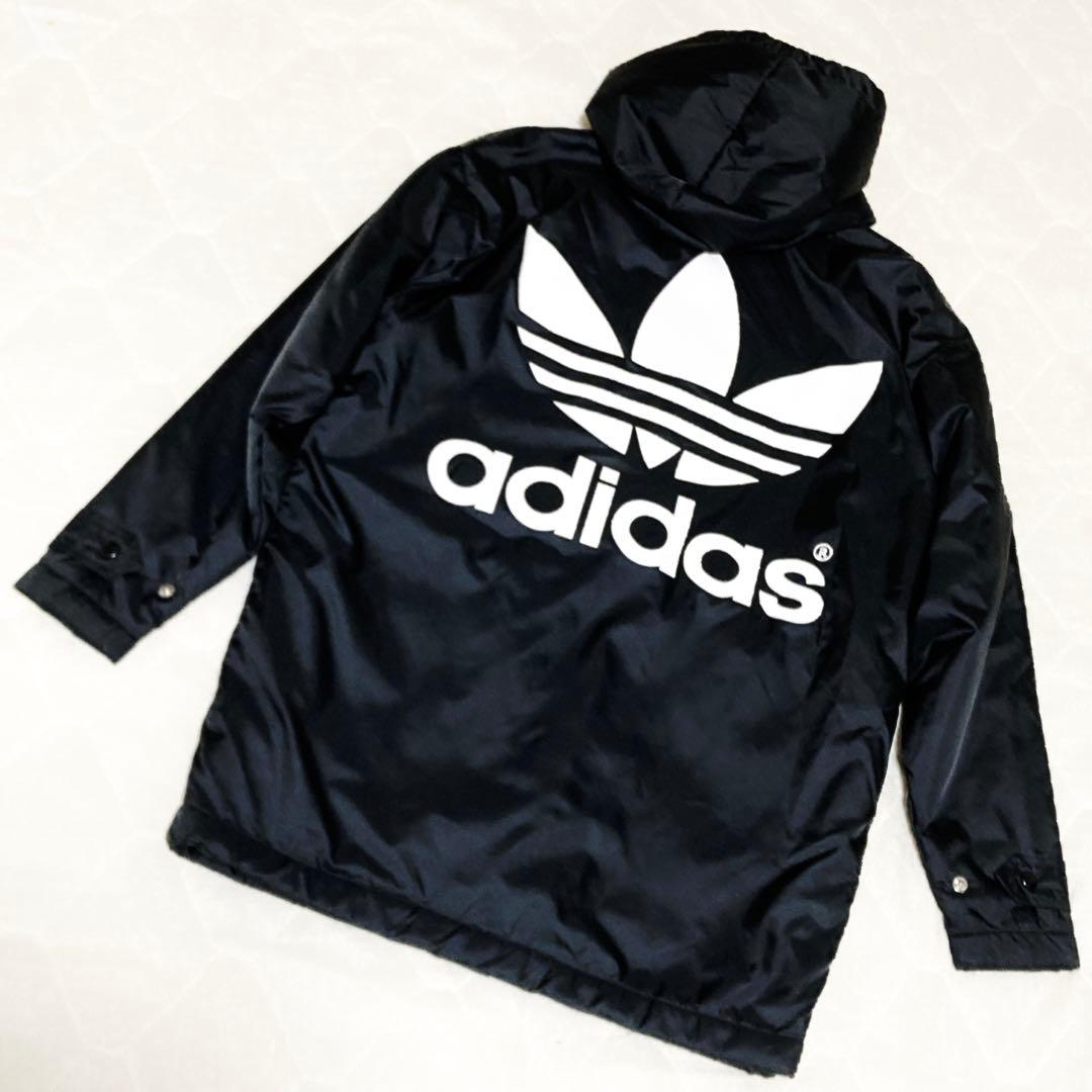 激レア アディダス HYKE コラボ ベンチコート M 常田 大希 ボア 黒