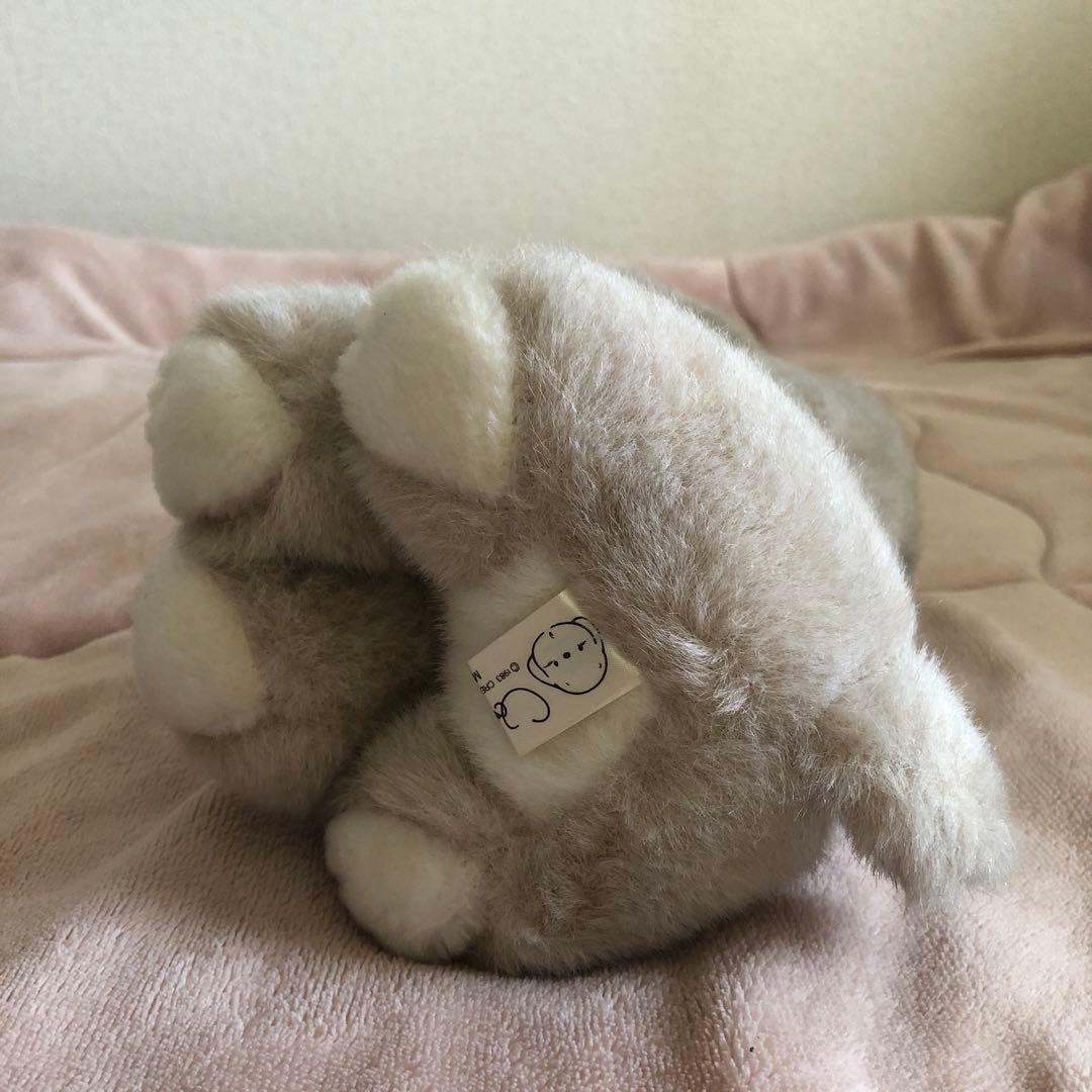 昭和レトロ　ヴィンテージ うめ吉　お座りポーズ　ぬいぐるみ　4コセット 中古品