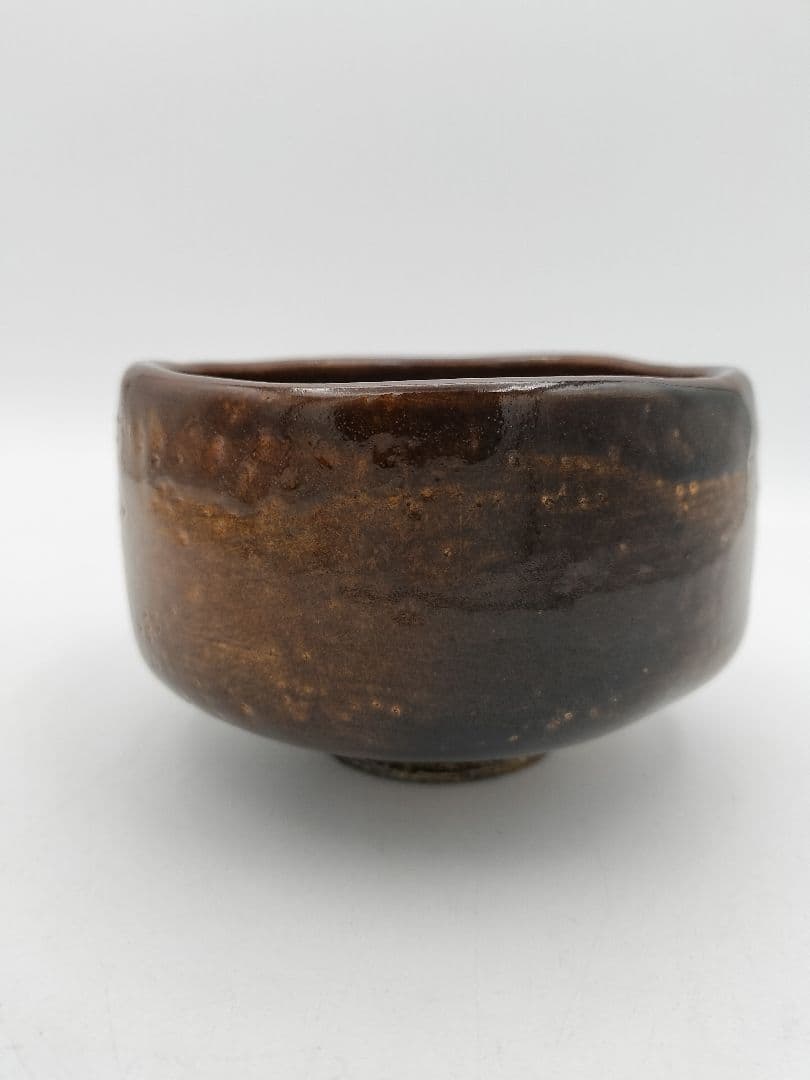 a931 茶碗 飴楽 大樋年郎 木箱入 古物 10代大樋長左衛門 　茶道具