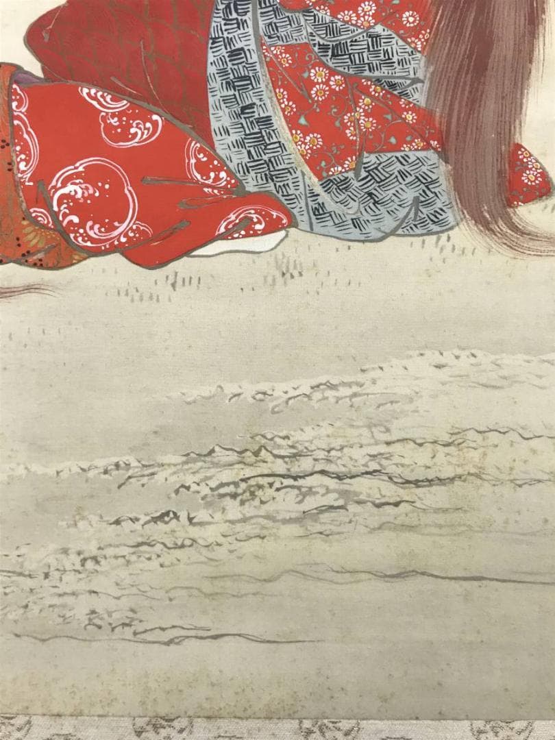 【真作】磊渓/猩々図/人物図/酒/掛軸/名家伝来/AC-556