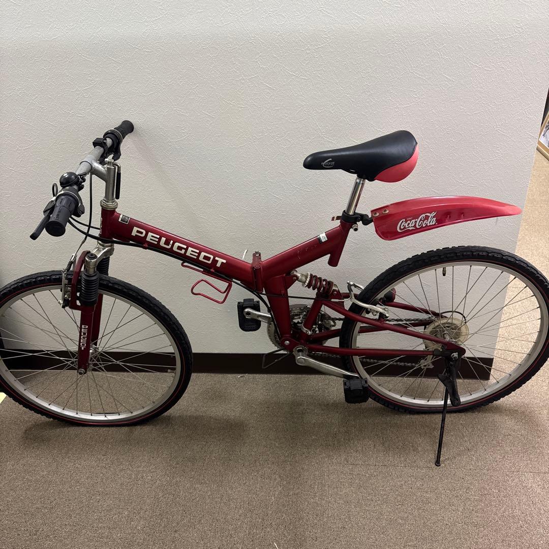 PEUGEOT マウンテンバイク 赤 Coca-Colaロゴ付き