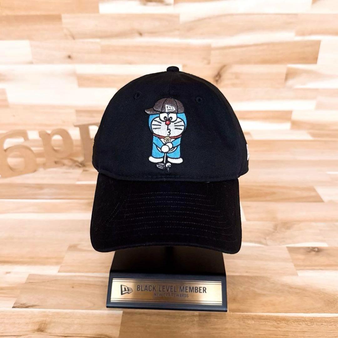 レア【ニューエラ×ドラえもん】限定コラボ ゴルフ キャップ マグネット搭載 黒