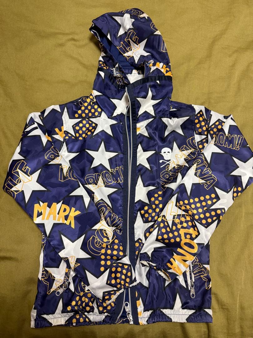 MARK&LONAマークアンドロナ　星柄ナイロンブルゾンused