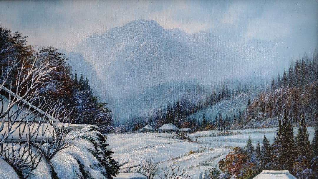 人見友紀　伝説の逃亡画家　油彩画　油絵　10号