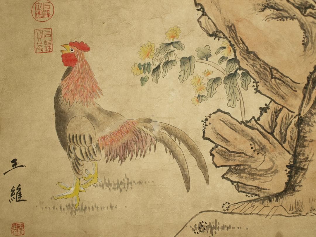 中国掛け軸「李方膺作　山水図　紙本」肉筆保証　中国画家 BD208A13-3