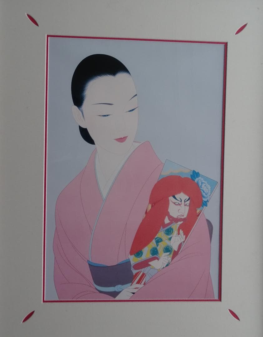 ・作者名：　鶴田一郎　・画題：　人物　・技法：　複製画