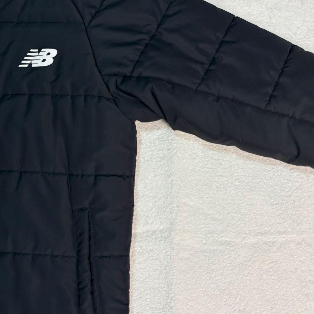NEW BALANCE ベンチコート ブラック メンズ M ロゴ入り 軽量 秋冬