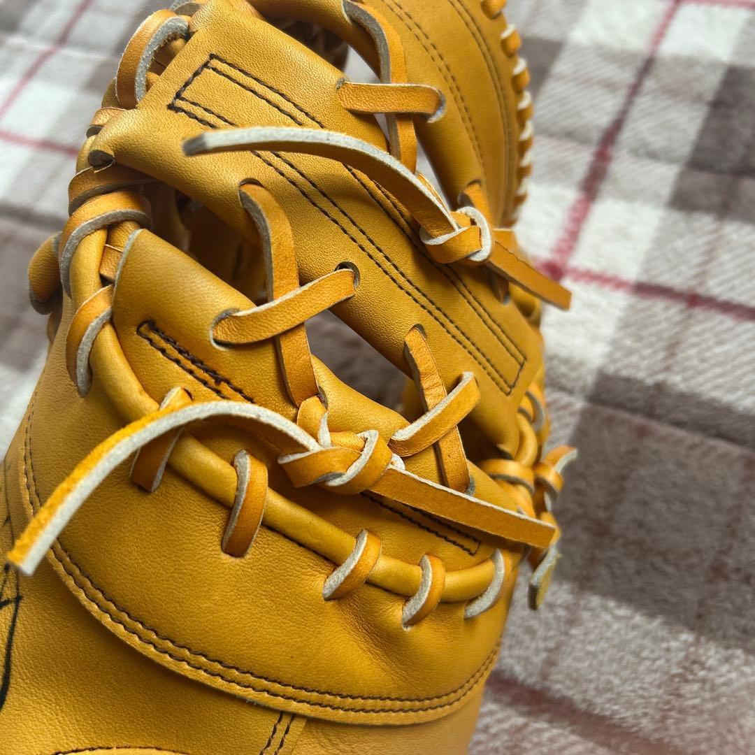 Mizuno Pro 硬式グローブ イエロー 楽天イーグルス山崎武志選手グラブ