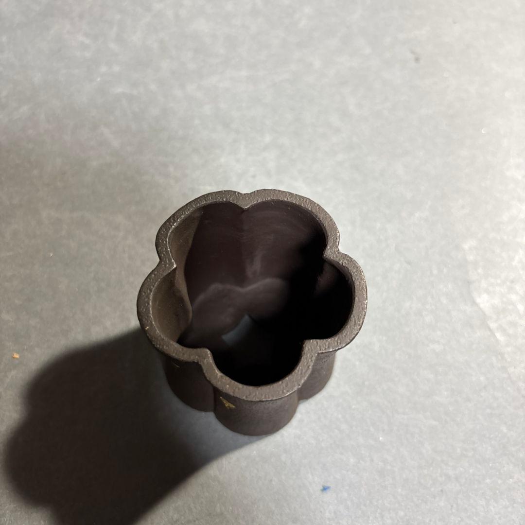 茶道具　十四代　宮崎寒雉　鉄塗金　此花　蓋置　共箱