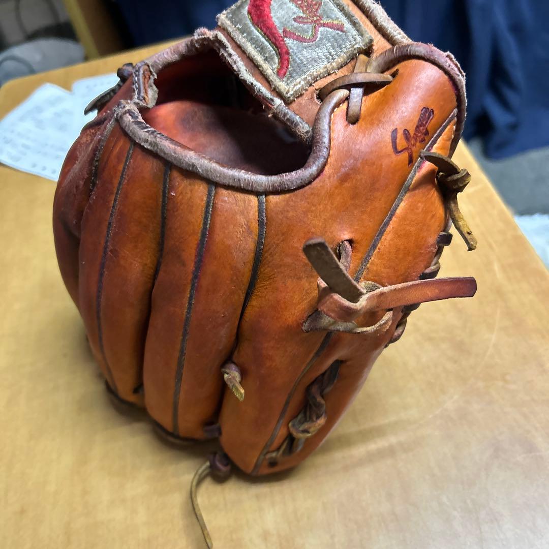 スラッガー硬式野球グローブ 右手用 オレンジ