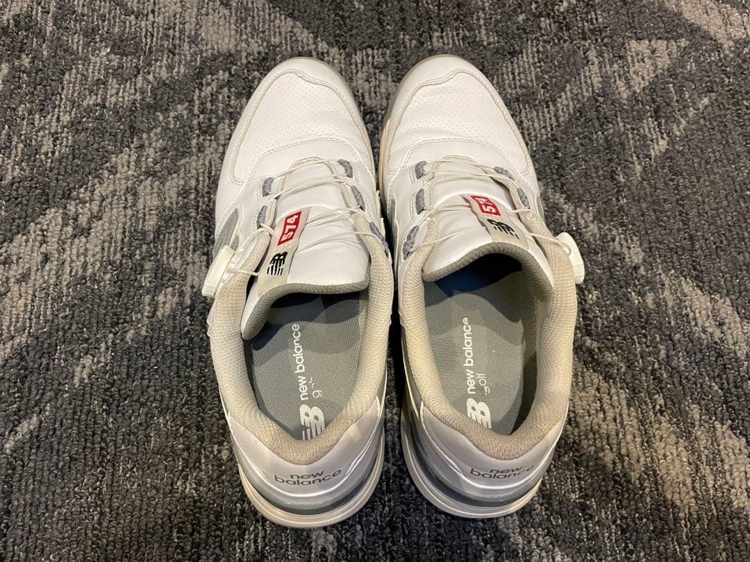 ニューバランス　ゴルフシューズ　574 ホワイト