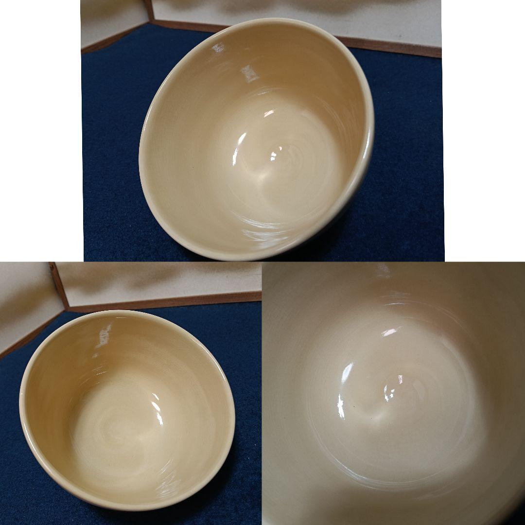 AO68 布志名焼 雲寅窯 舟木康定 花図 牡丹 共箱共布 栞付 茶碗 茶道具