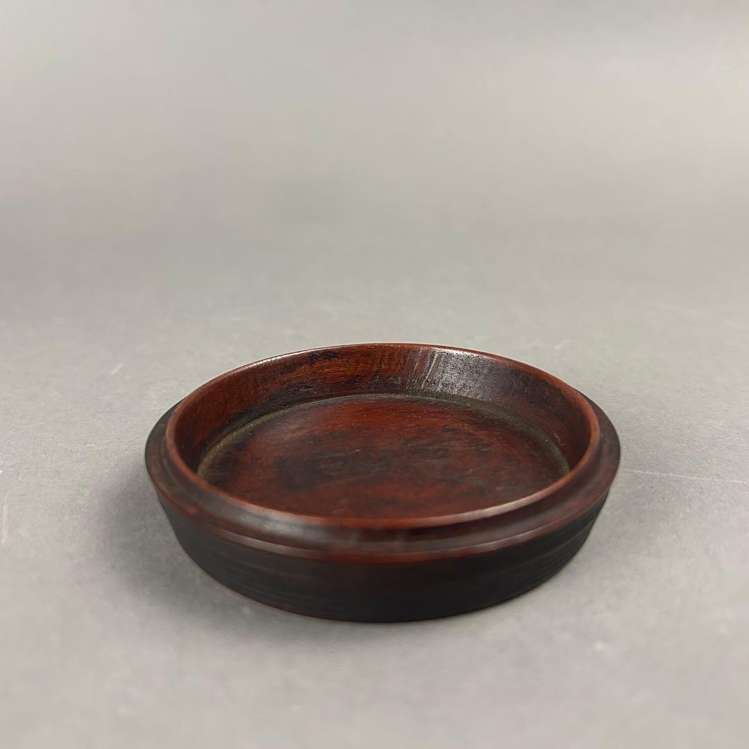 漆器椿梅花香合 初代象谷作　茶道具　骨董　彫刻