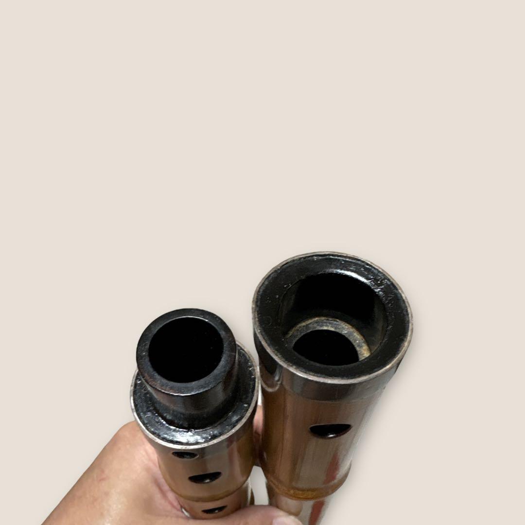 人気　尺八　琴古流　バチ型　銘あり　竹治　1印　2尺　7孔　和楽器　真竹　漆