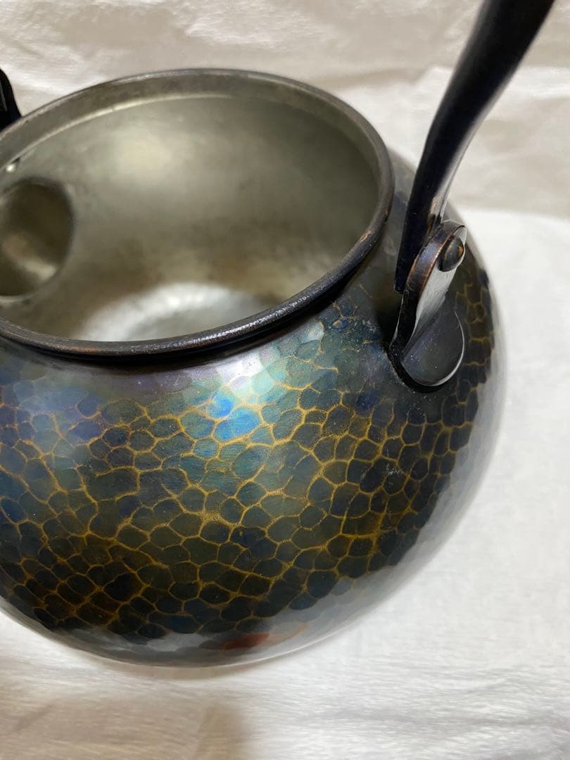 玉川堂 紫金色湯沸 銅器