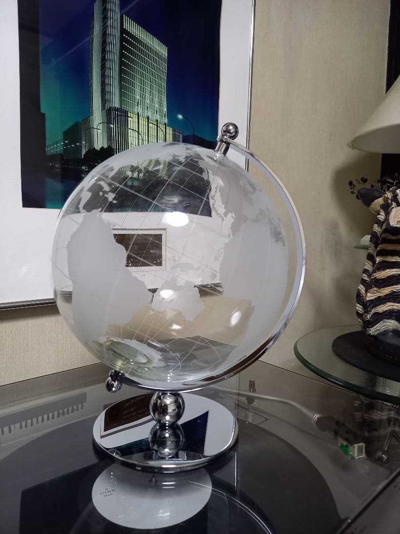 スペースエイジ　キネティック　スプートニク　クリスタル　メタルアート　グローブ