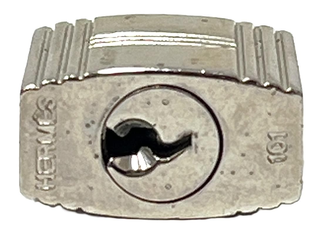 エルメス カデナ＆キー パドロック No.101 シルバー 中古品(41075)