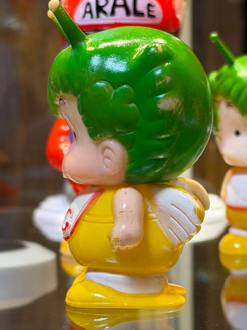 当時　アラレちゃん 貯金箱 ＆ ガッちゃん ソフビ 2体セット ポピー 東海銀行