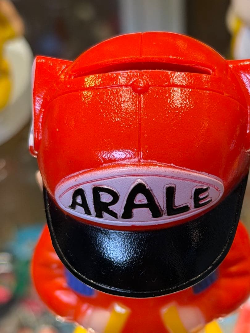 当時　アラレちゃん 貯金箱 ＆ ガッちゃん ソフビ 2体セット ポピー 東海銀行