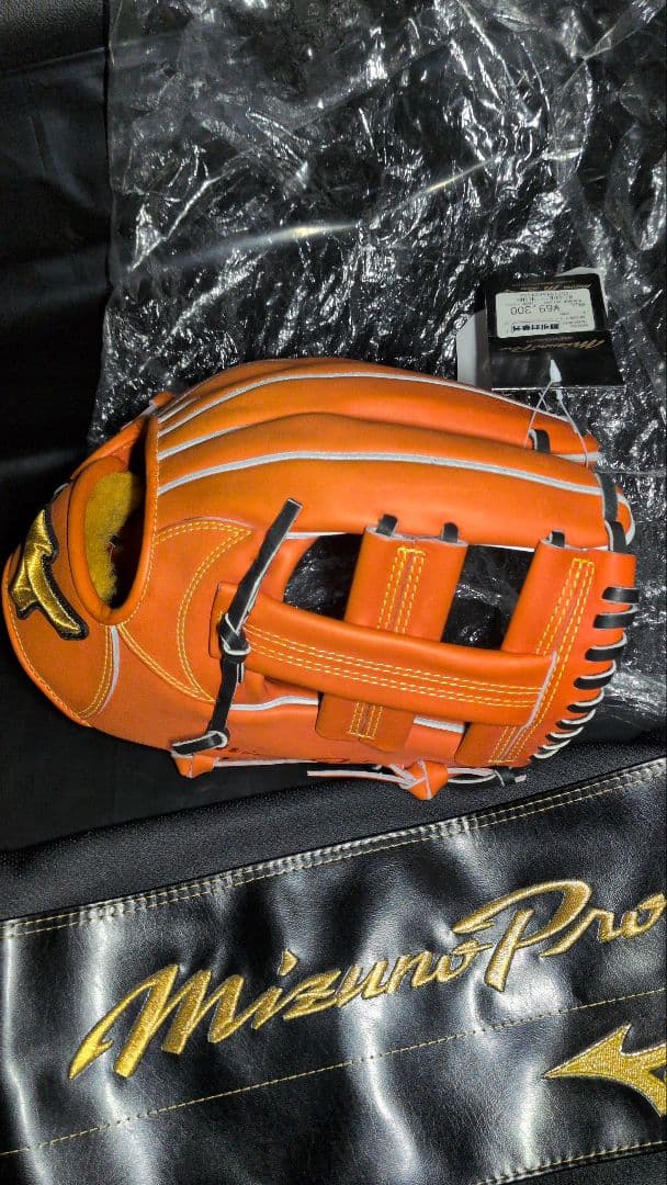 Mizuno Pro 硬式野球グローブ サイズ9 オレンジ